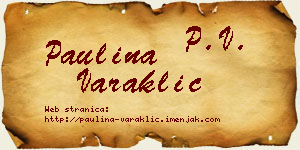 Paulina Varaklić vizit kartica